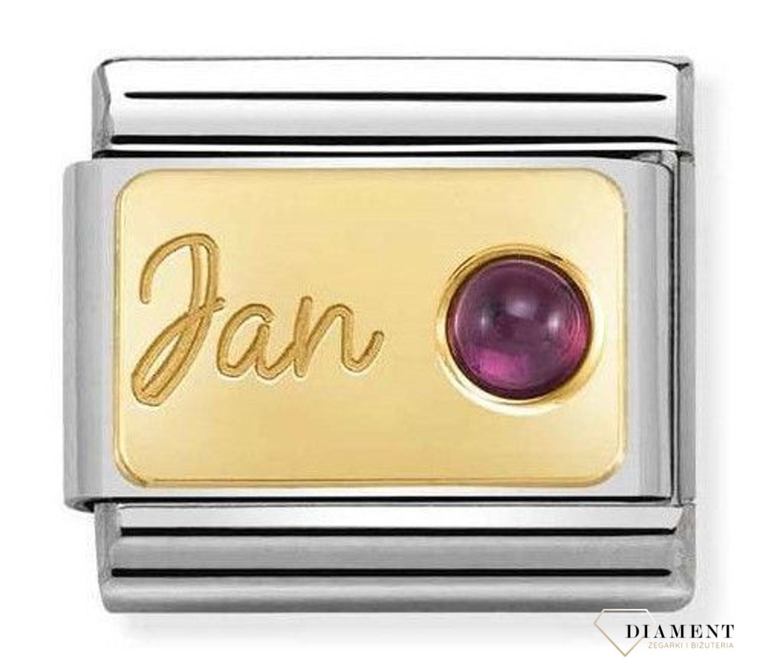 Nomination Link 18K zawieszka złoto 'Styczeń Granat' 030519 01 ✓ Zawieszki Nomination ✓ Wyjątkowy prezent ✓ Nomination ✓ Bransoletka Nomination ✓ Bransoletka ze stali ✓ Gwarancja najniższej ceny ✓ Zapraszamy!.jpg